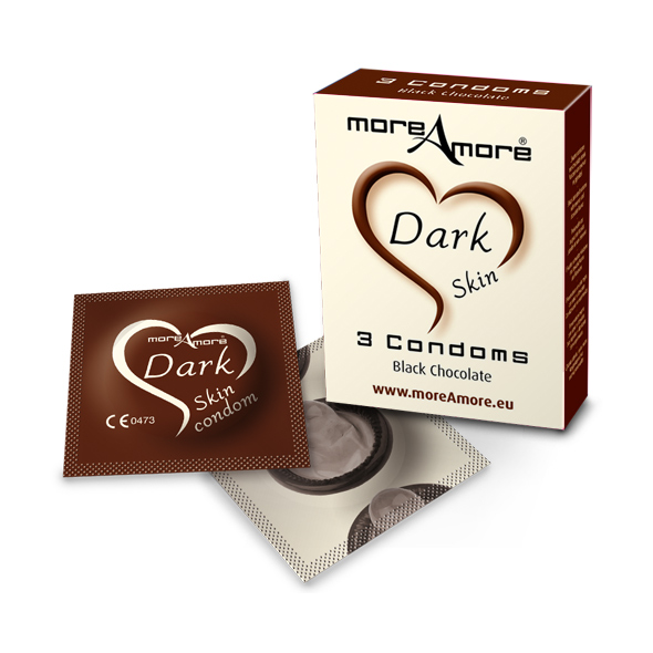 E22208 - MoreAmore - kondom Dark Skin 3 pcs