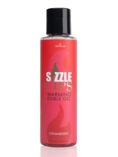 E27476 400x533 - Sensuva - Sizzle Lips Strawberry toplotni Edible Gel 125 ml