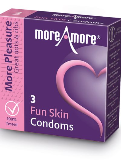 E21618 400x533 - MoreAmore - kondom Fun Skin 3 kom