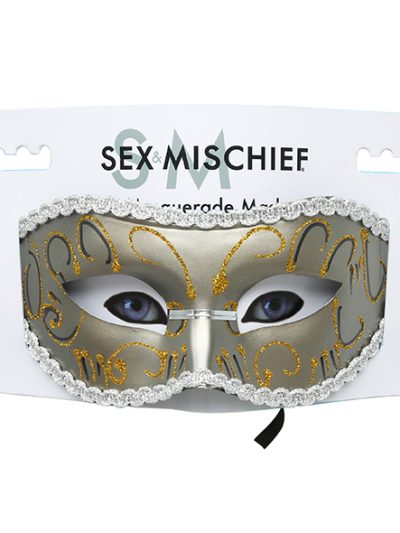 E24898 1 400x533 - S&M - Grey Masquerade Mask