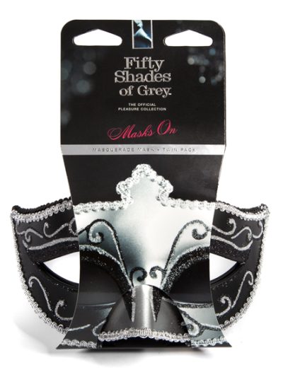 E25189 1 400x533 - FIFTY SHADES OF GREY - MASQUERADE MASK TWIN PACK