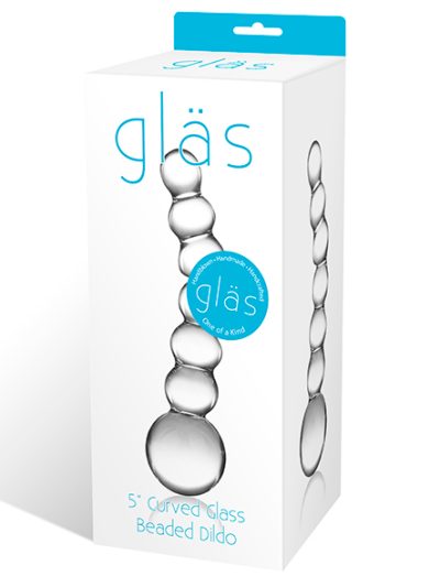 E26337 1 400x533 - Glas - Curved Glass Beaded Dildo