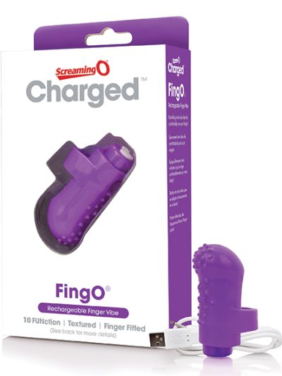 E27283 400x533 - The Screaming O - Charged FingO Finger Vibe vijolčna
