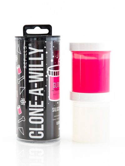 E27728 1 400x533 - Clone-A-Willy - Refill Glow in the Dark Hot Pink Silicone