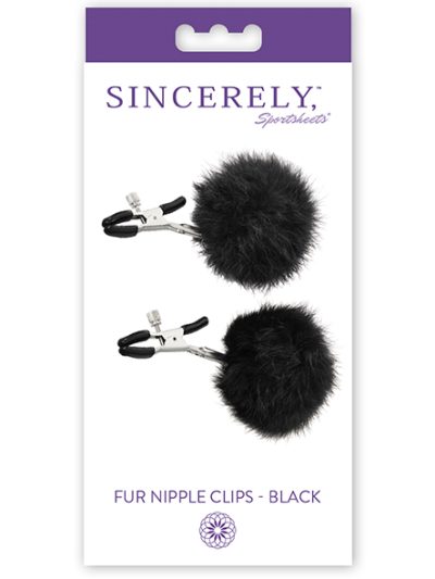 E28907 1 400x533 - Sportsheets - Sincerely Fur Nipple Clips črna