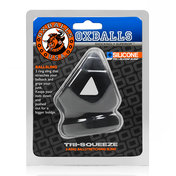 E29879 6 - Oxballs - Tri-Squeeze Cocksling & Ballstretcher črna Ice