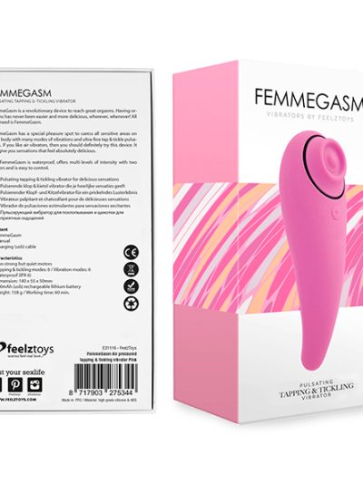 E31116 1 400x533 - FeelzToys - FemmeGasm Tapping & Tickling Vibrator Pink