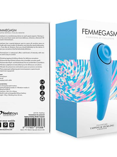 E31118 1 400x533 - FeelzToys - FemmeGasm Tapping & Tickling Vibrator Turqoise
