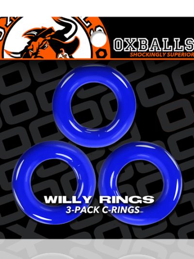 E31534 1 400x533 - Oxballs - Willy Rings 3- kom Cockrings Police modra
