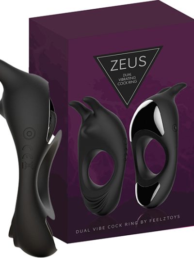 E31602 400x533 - FeelzToys - Zeus Dual Vibe Cock Ring črna
