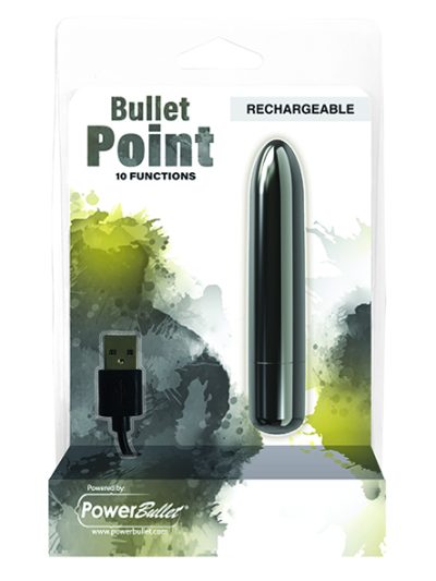 E31786 1 400x533 - PowerBullet - Bullet Point Vibrator 10 funkcij  Črna