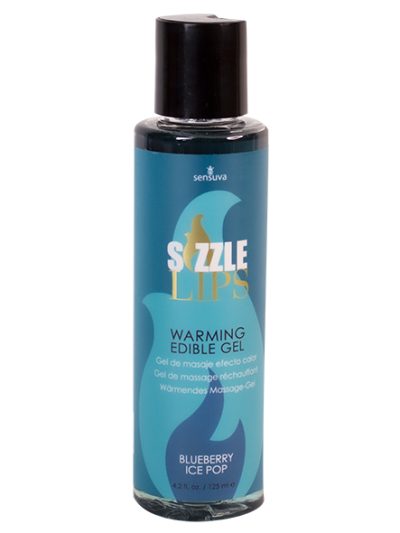 E32212 400x533 - Sensuva - Sizzle Lips Warming Edible Gel Blueberry Ice Pop 125 ml