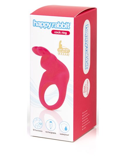 E32243 1 400x533 - Happy Rabbit - Rechargeable Vibrating Rabbit Cock Ring Pink