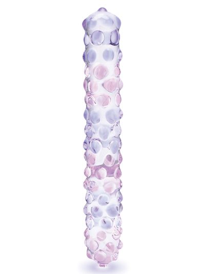 E32836 400x533 - Glas - Purple Rose Nubby Dildo