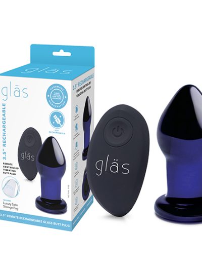 E32840 2 400x533 - Glas - Rechargeable Remote Controlled Vibrating Butt Plug