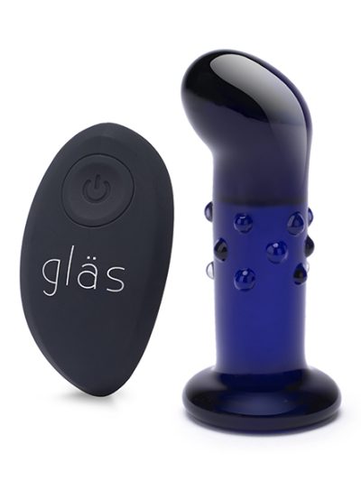 E32841 400x533 - Glas - Rechargeable Remote Controlled Vibrating Dotted  G-Spot/P-Spot Plug