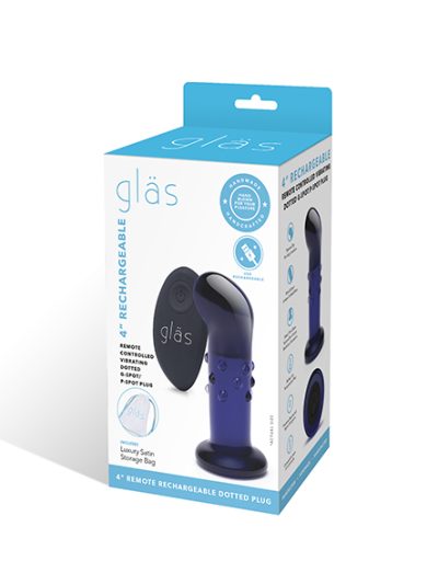 E32841 1 400x533 - Glas - Rechargeable Remote Controlled Vibrating Dotted  G-Spot/P-Spot Plug