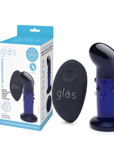 E32841 2 400x533 - Glas - Rechargeable Remote Controlled Vibrating Dotted  G-Spot/P-Spot Plug