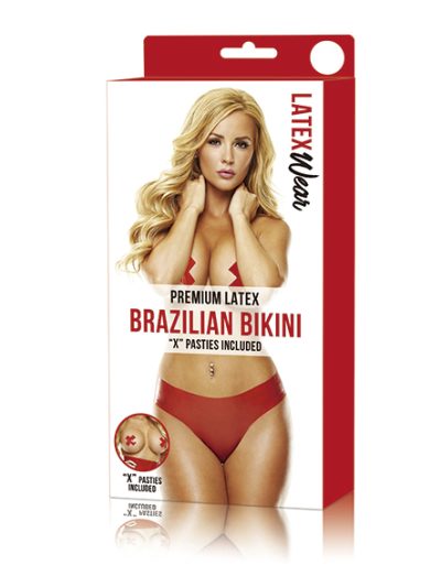 E32902 2 400x533 - Latexwear - Premium Latex Brazilian Bikini Red S/M
